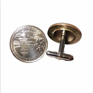 Puerto Rico quarter cufflinks